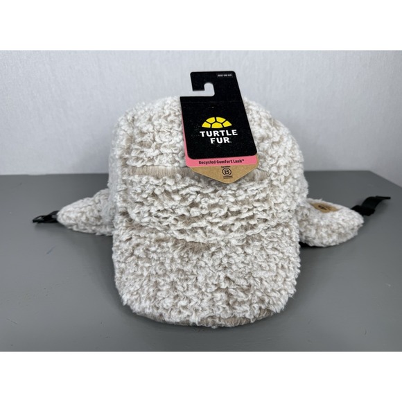 Turtle Fur Comfort Lush Backcountry Trapper Hat Adult One Size Natural Plush NEW - Picture 5 of 11